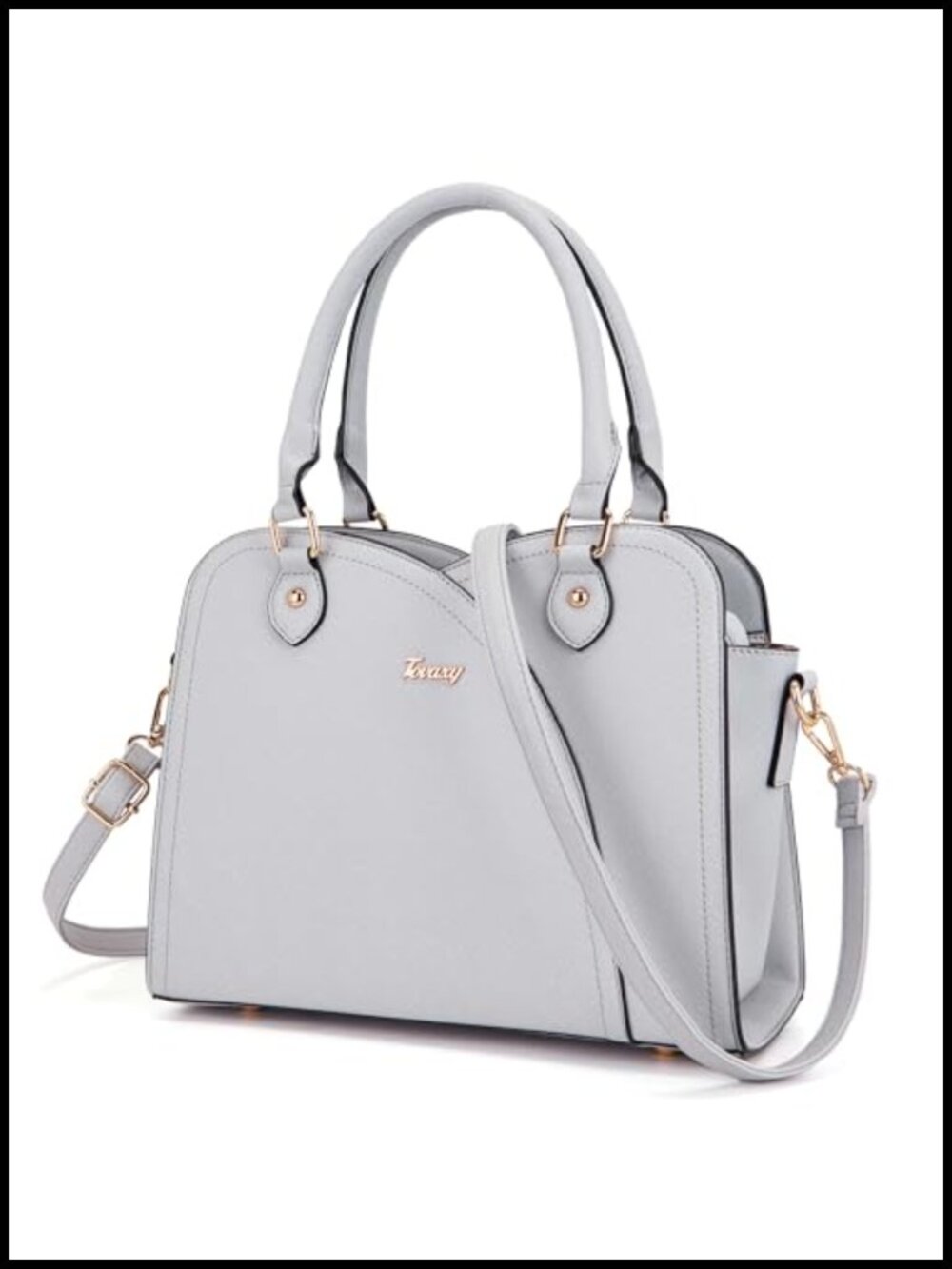 Women's Satchel Handbag with Matching Wallet Set 2pc Faux Leather - Picture 6 of 6